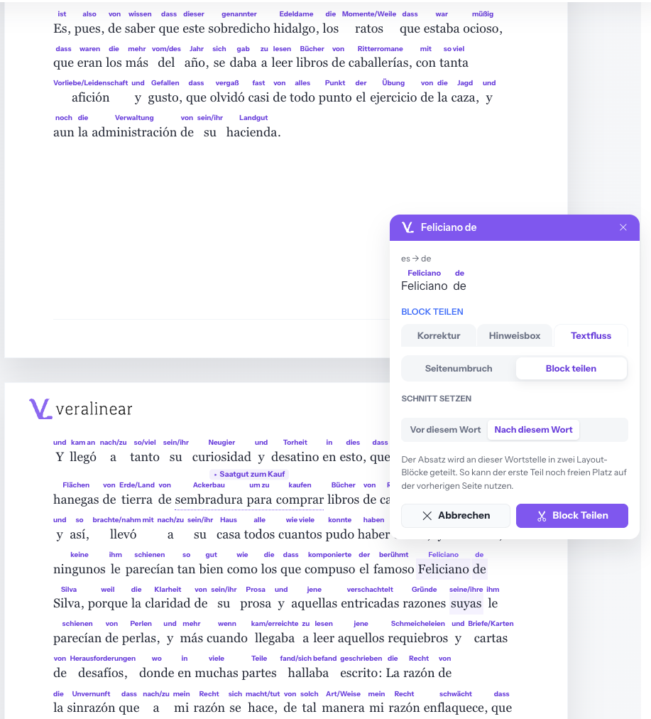 PDF-Vorschau mit großem Weißraum am Ende einer Seite, weil der folgende Absatz geschlossen auf die nächste Seite rutscht